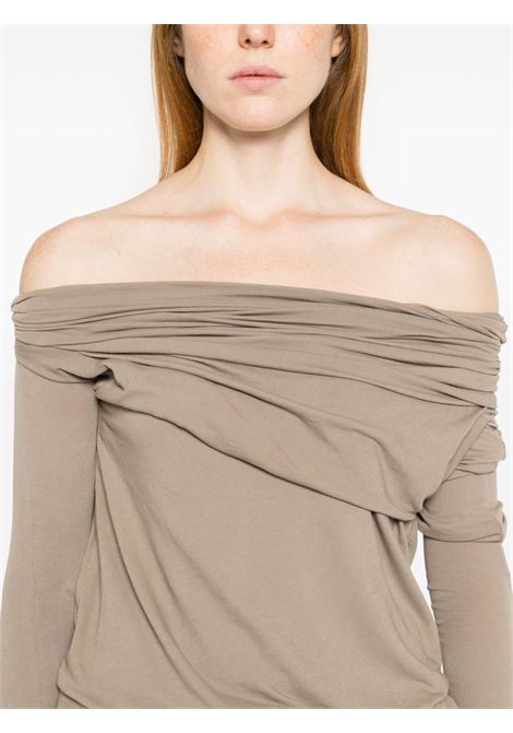 Taupe grey off-shoulder Bound top Entire Studios - women ENTIRE STUDIOS | ES2278TU